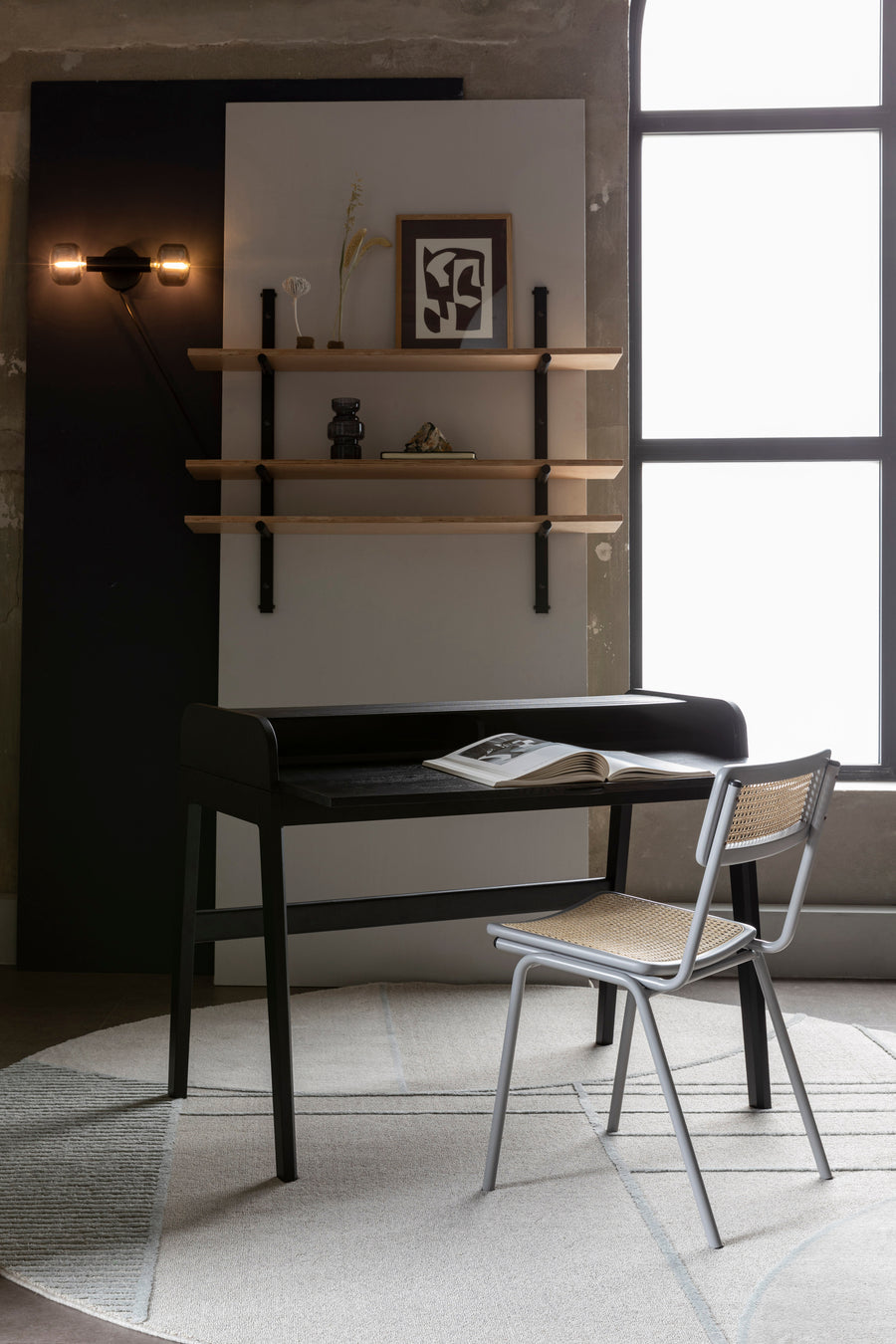 Stoel Jort Grijs/Naturel (set van 2)