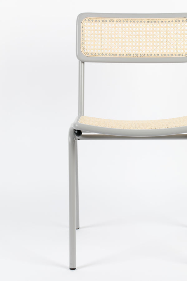 Stoel Jort Grijs/Naturel (set van 2)
