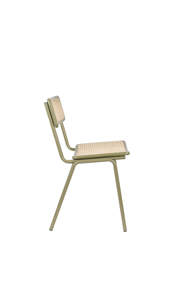 Stoel Jort Groen/Naturel (set van 2)