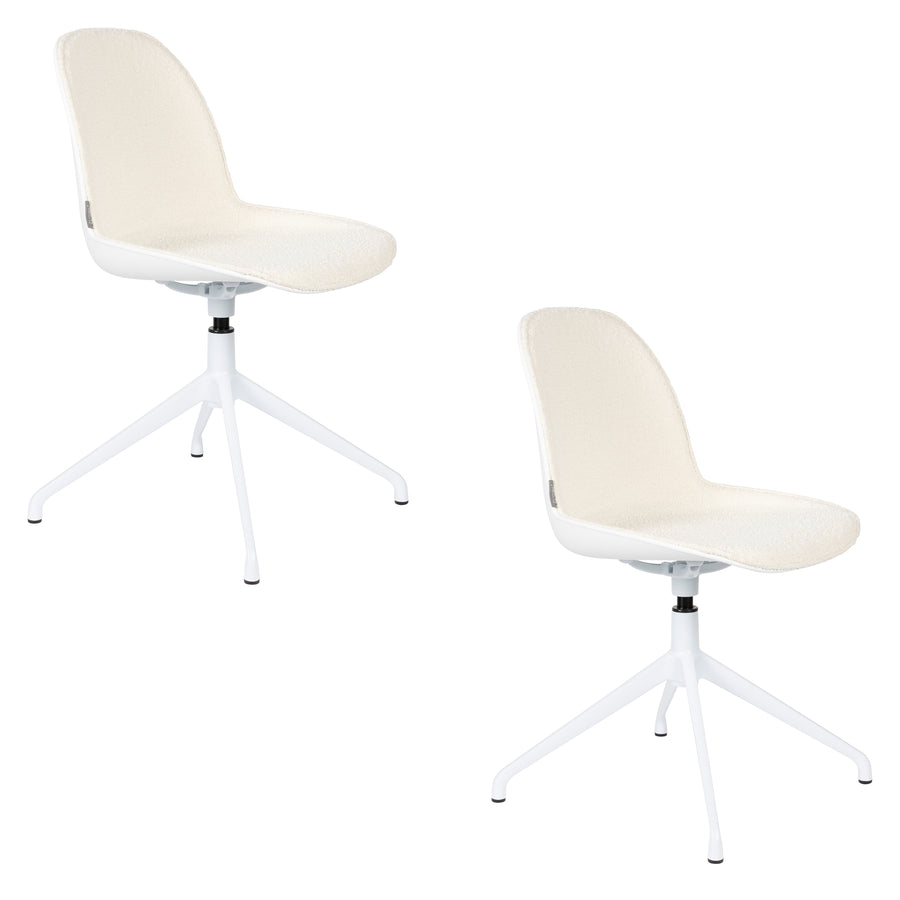 Stoel Albert Kuip Draai Wit (set van 2)