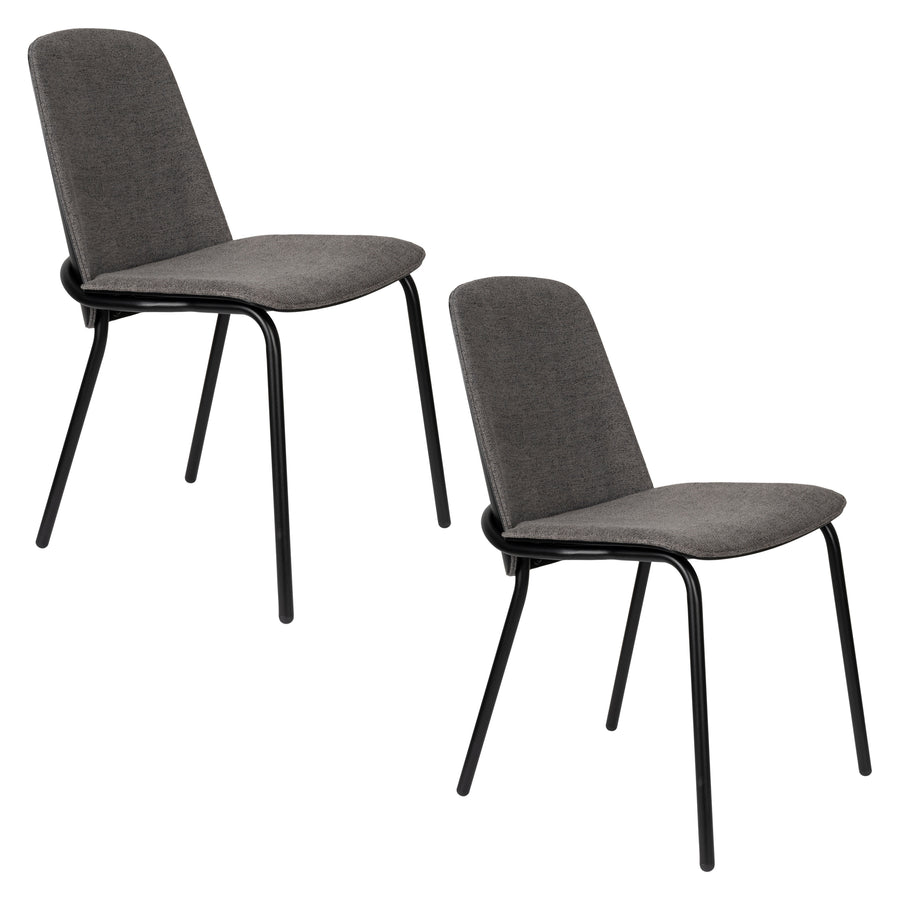 Clip stoel zwart/grijs (set of 2)