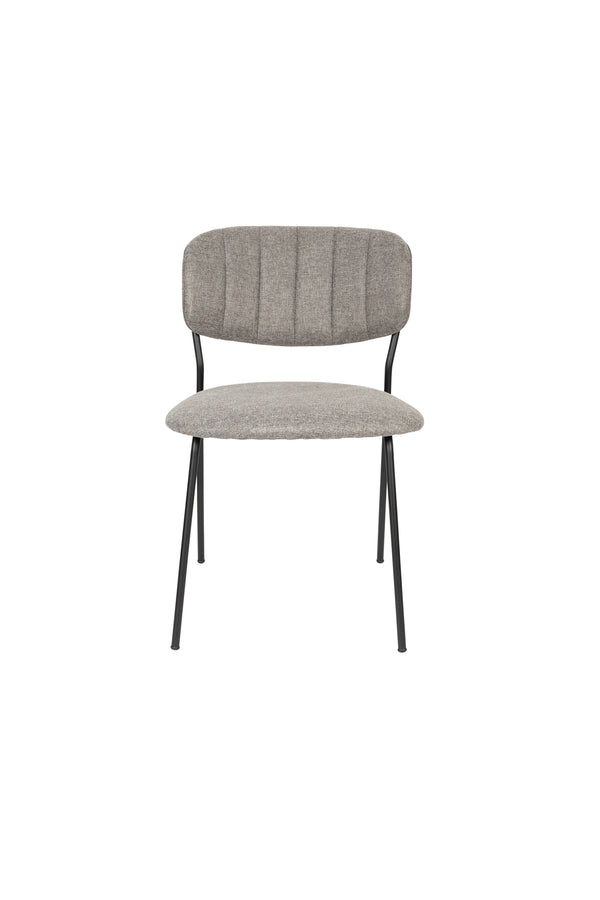 Stoel Jolien Zwart/Grijs Fr (set of 2)