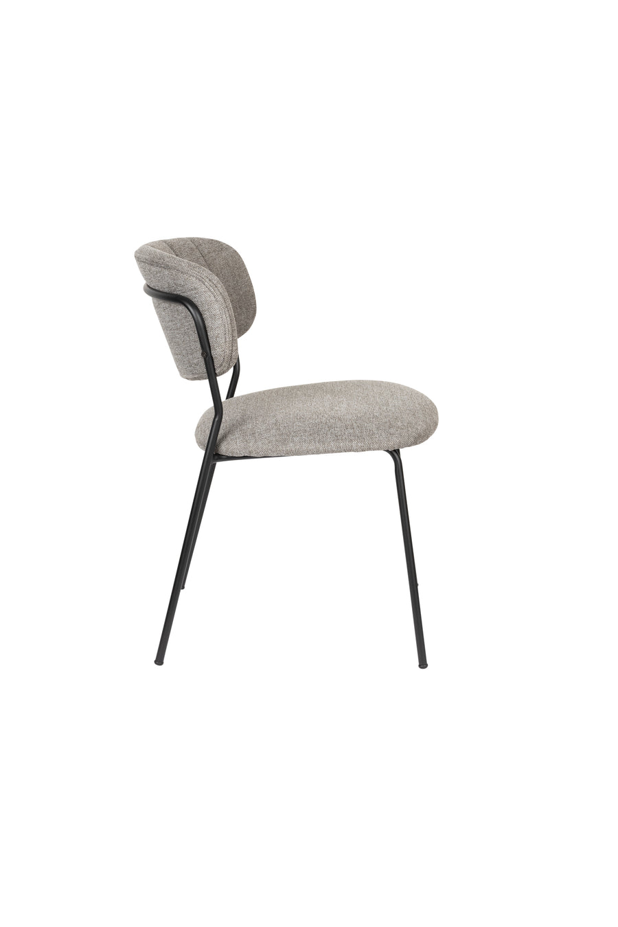 Stoel Jolien Zwart/Grijs Fr (set of 2)