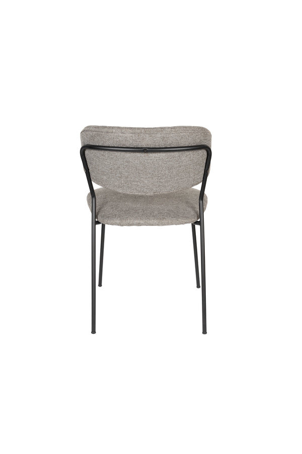 Stoel Jolien Zwart/Grijs Fr (set of 2)