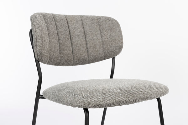 Stoel Jolien Zwart/Grijs Fr (set of 2)