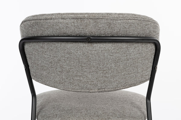 Stoel Jolien Zwart/Grijs Fr (set of 2)