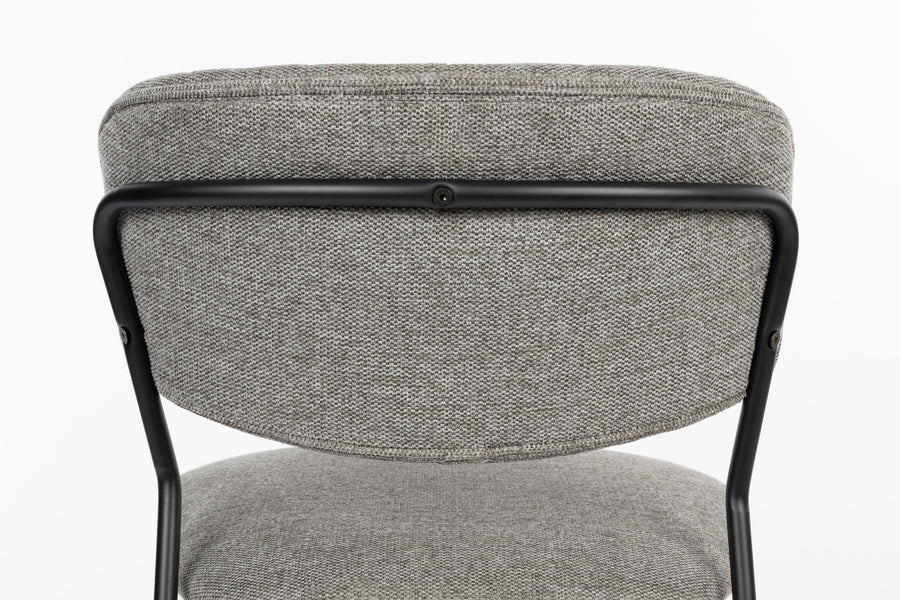 Stoel Jolien Zwart/Grijs Fr (set of 2)