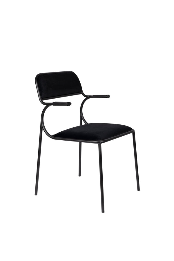 Alba armstoel zwart/zwart (set of 2)