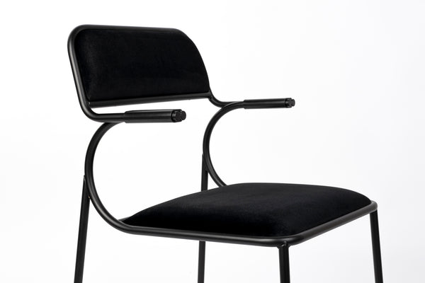 Alba armstoel zwart/zwart (set of 2)
