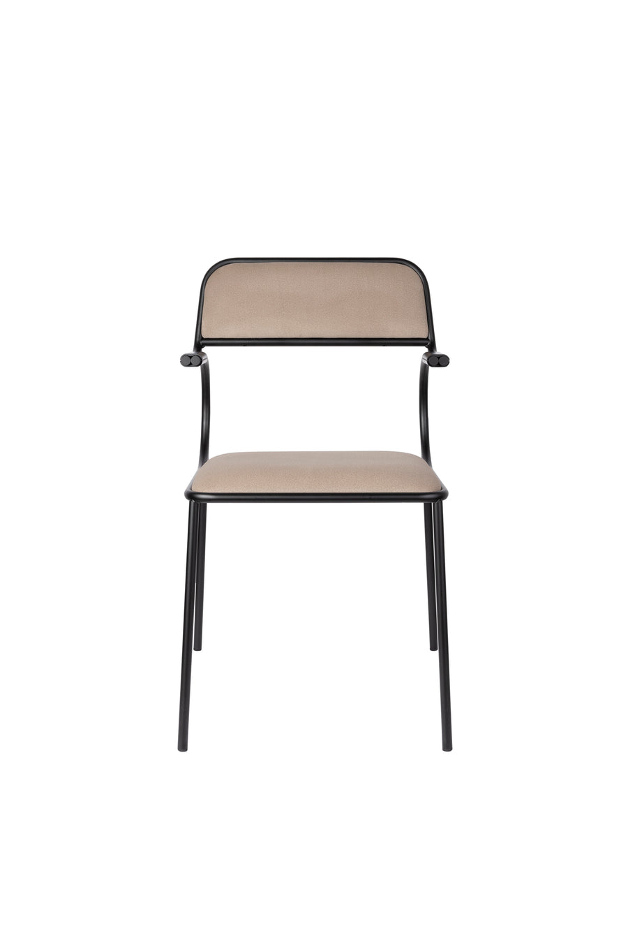Alba armstoel zwart/beige (set of 2)