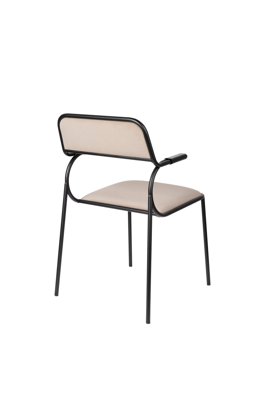 Alba armstoel zwart/beige (set of 2)