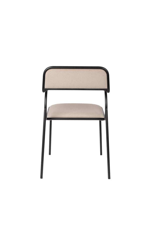 Alba armstoel zwart/beige (set of 2)