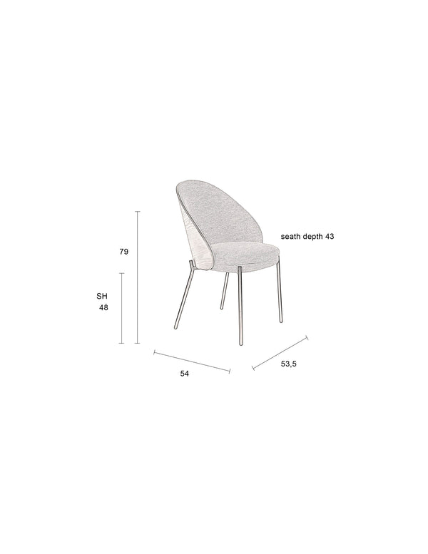 Stoel Rodin Beige (set van 2)