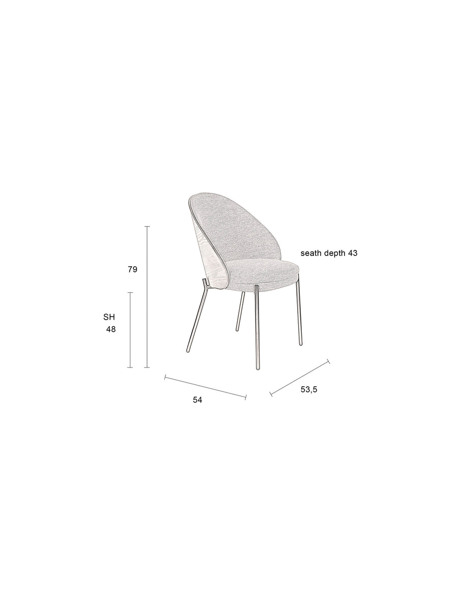 Stoel Rodin Beige (set van 2)