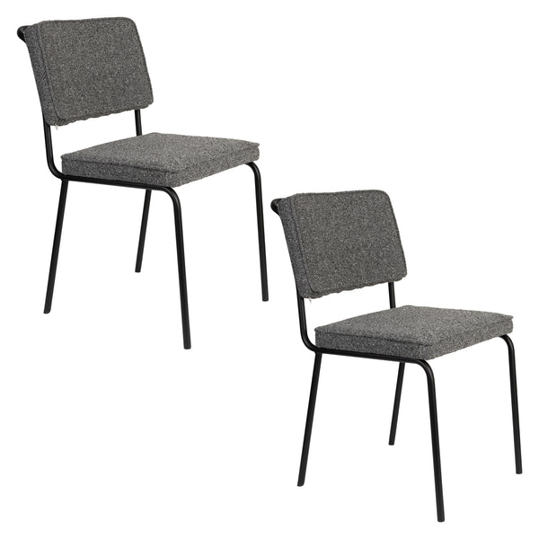 Buddy eetkamerstoel zwart (set of 2)