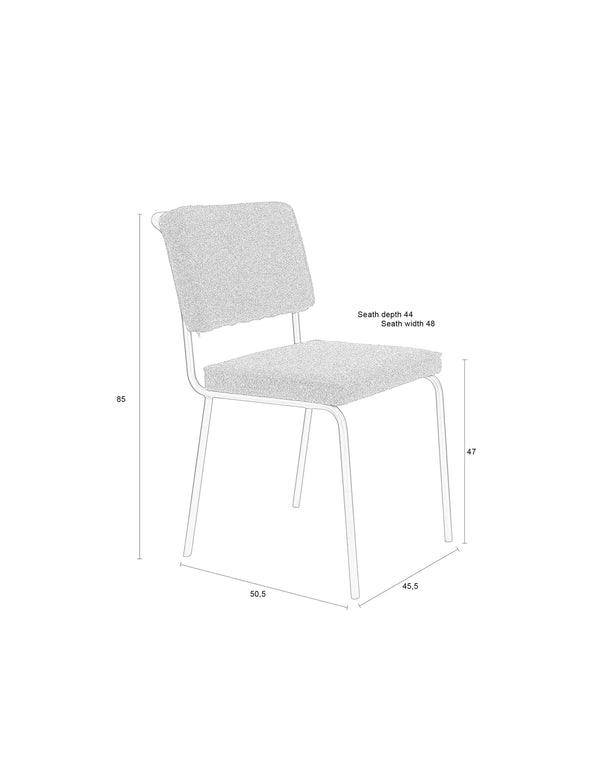 Stoel Buddy Olive (set van 2)