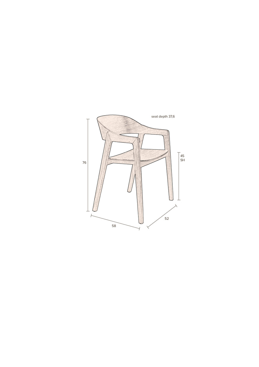 Stoel Westlake Naturel (set van 2)