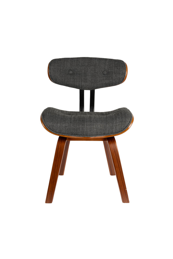 Blackwood eetkamerstoel walnootkleur/ grijs