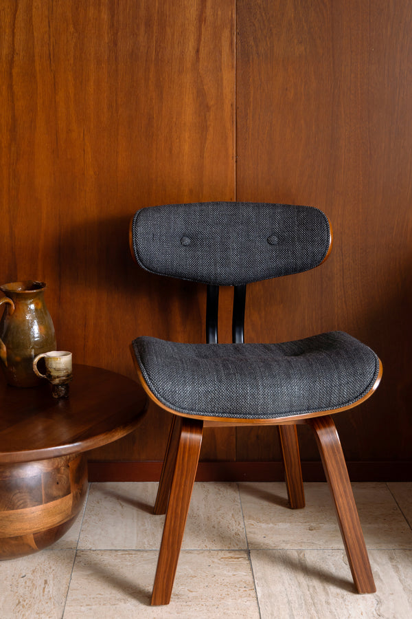 Blackwood eetkamerstoel walnootkleur/ grijs