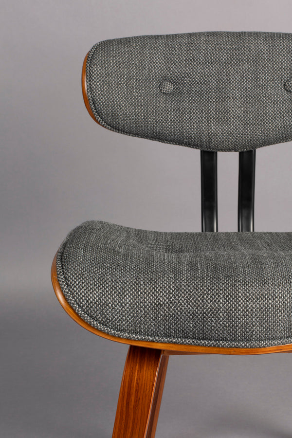 Blackwood eetkamerstoel walnootkleur/ grijs