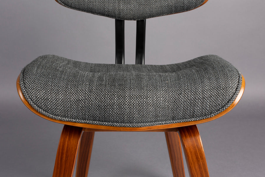 Blackwood eetkamerstoel walnootkleur/ grijs
