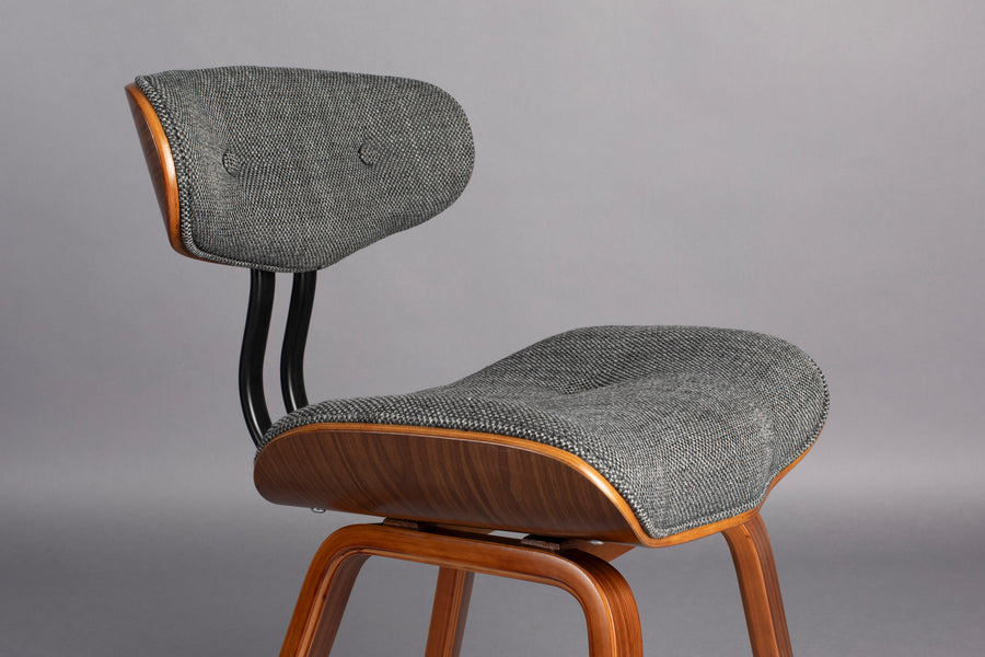 Blackwood eetkamerstoel walnootkleur/ grijs