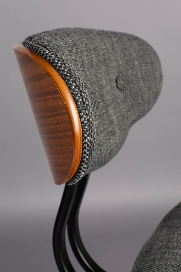 Blackwood eetkamerstoel walnootkleur/ grijs