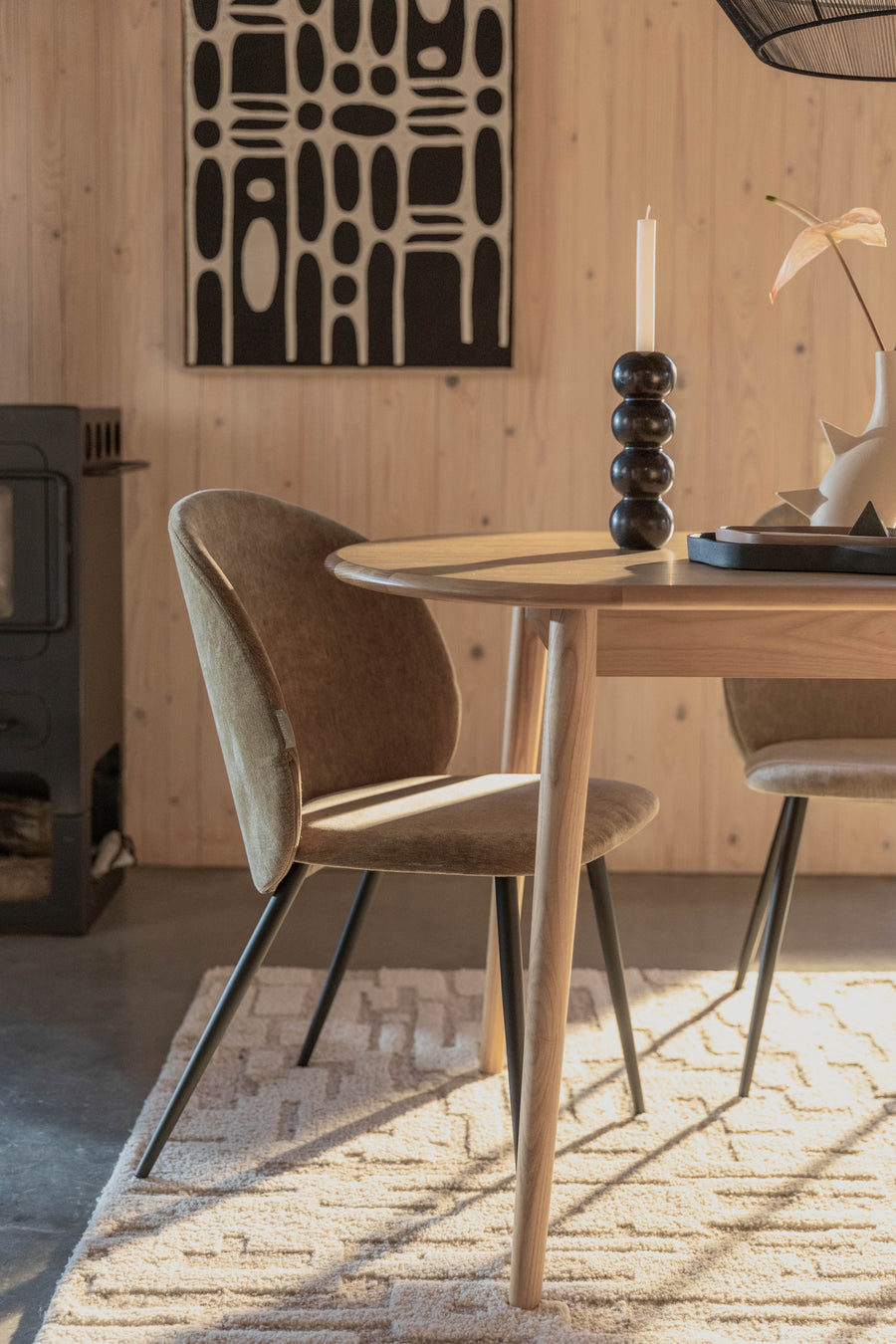 Stoel Cozy Mustard (set van 2)