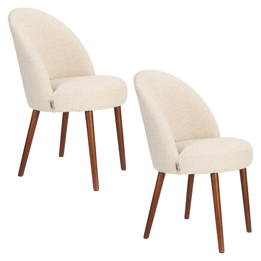 Stoel Barbara Boucle Beige (set van 2)