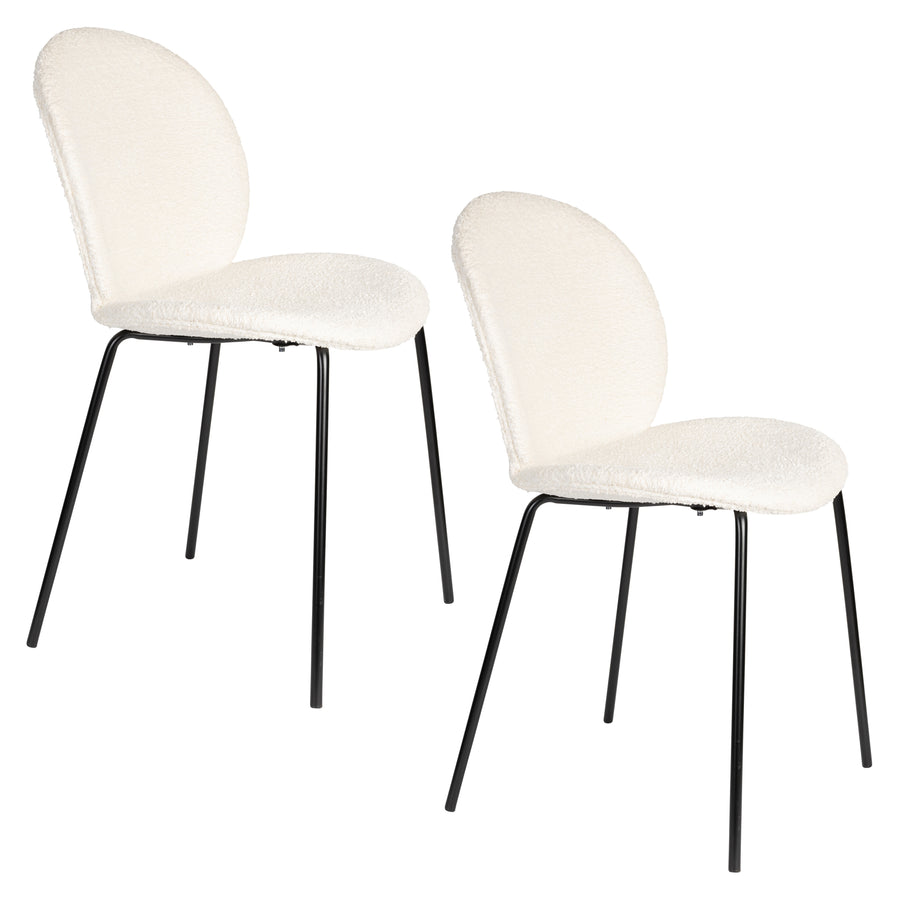 Stoel Bonnet Gebroken wit (set van 2)