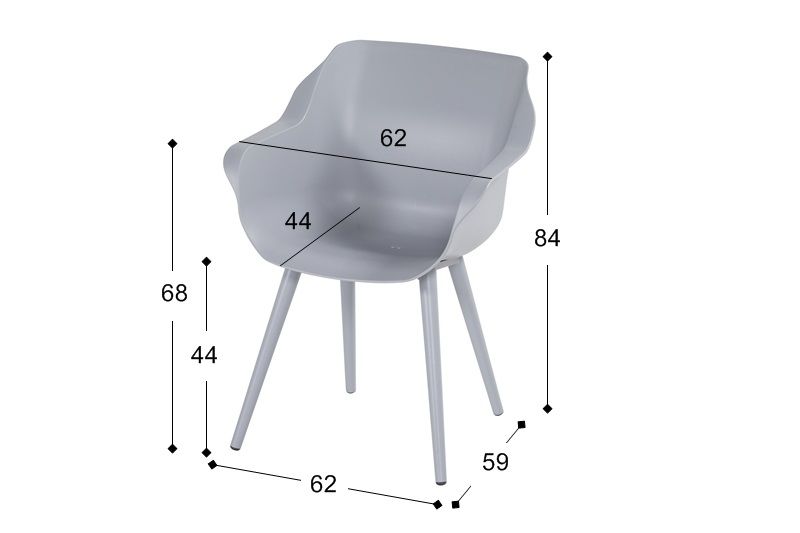 1 x Sophie Studio Armchair misty grey