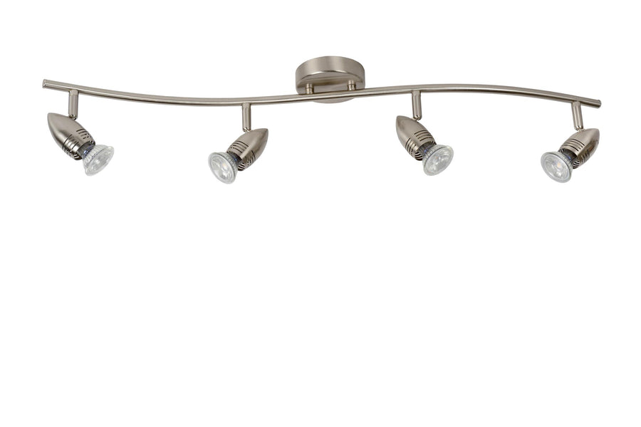 Lucide CARO-LED plafondspot 4 × GU10, 4 × 5 W, satijnchroom
