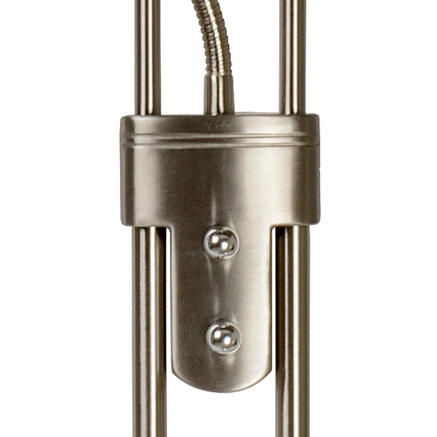 Lucide CHAMPION-LED dimbare LED-leesvloerlamp Ø 30 cm, satijnchroom