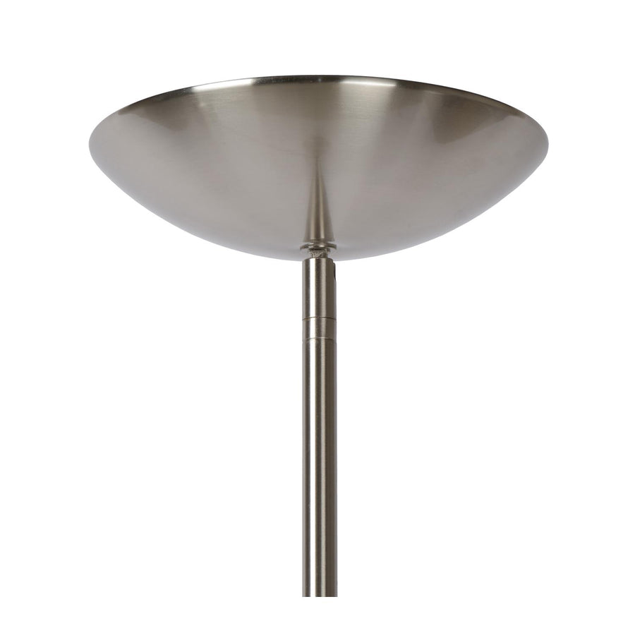 Lucide ZENITH dimbare LED-leesvloerlamp satijnchroom