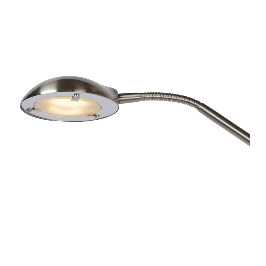 Lucide ZENITH dimbare LED-leesvloerlamp satijnchroom