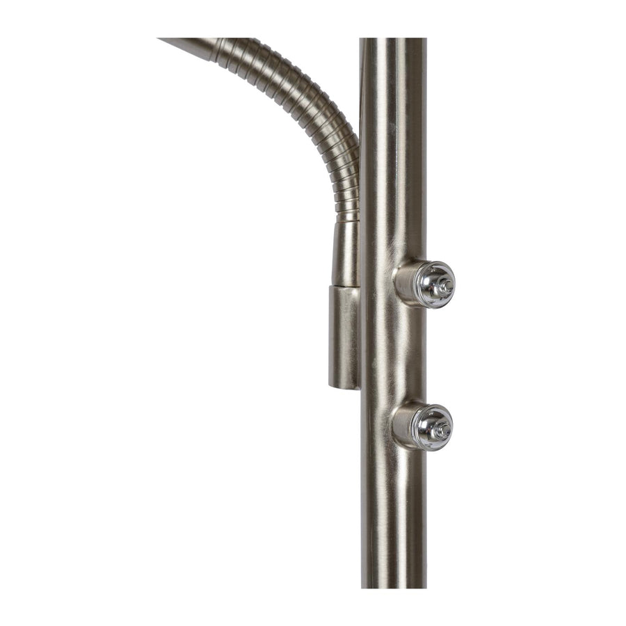 Lucide ZENITH dimbare LED-leesvloerlamp satijnchroom