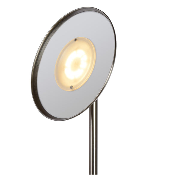 Lucide ZENITH dimbare LED-leesvloerlamp satijnchroom