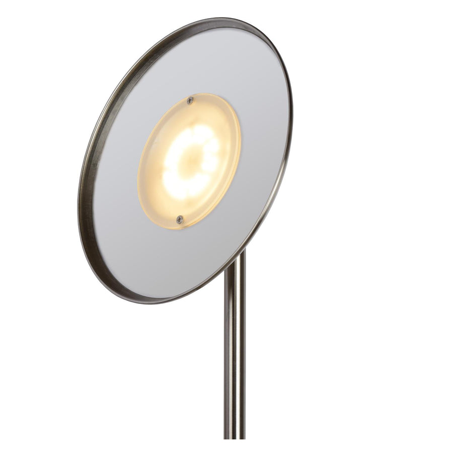 Lucide ZENITH dimbare LED-leesvloerlamp satijnchroom