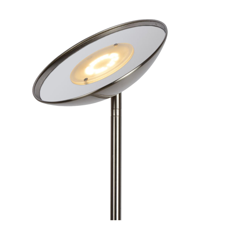 Lucide ZENITH dimbare LED-leesvloerlamp satijnchroom