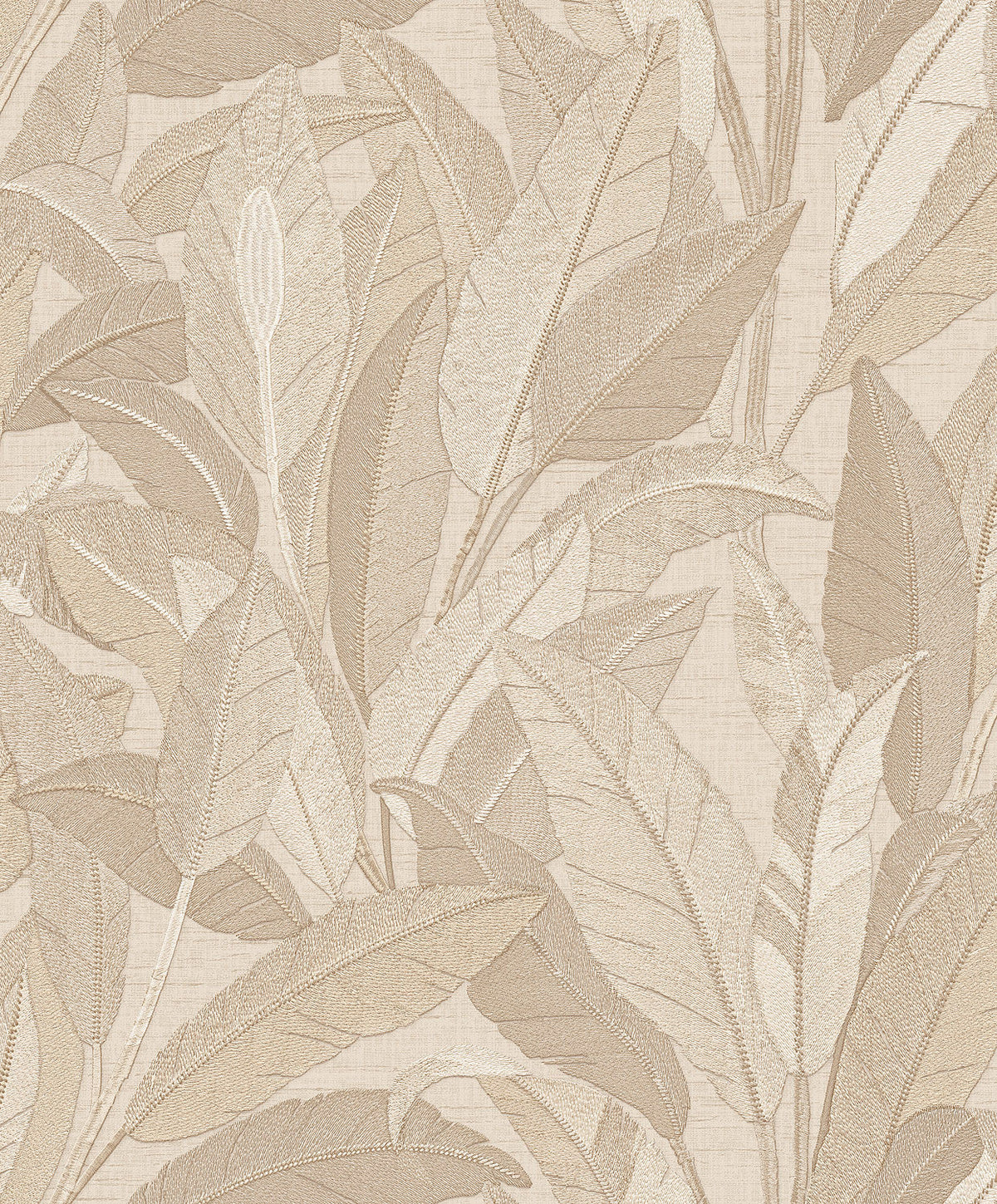 Renaissance 2 - embroidered leaves beige – hoofdafbeelding