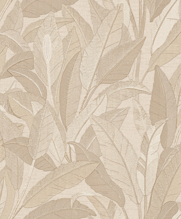 Renaissance 2 - embroidered leaves beige – hoofdafbeelding