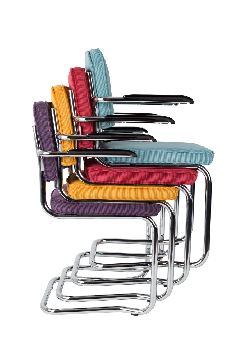 Fauteuil Ridge Kink Rib Rood 21a (set van 2)