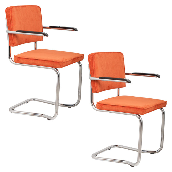 Fauteuil Ridge Kink Rib Oranje 19a (set van 2)