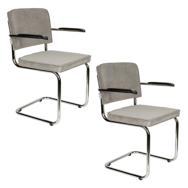 Fauteuil Ridge Rib Cool Grijs 32a (set van 2)
