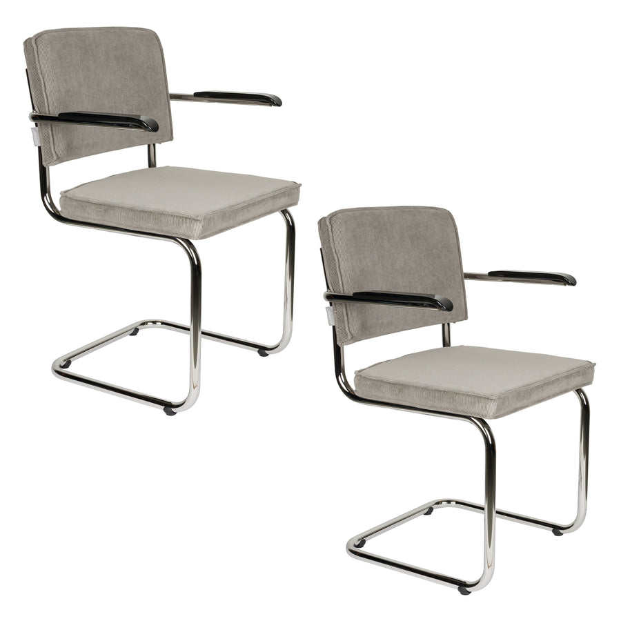 Fauteuil Ridge Rib Cool Grijs 32a (set van 2)