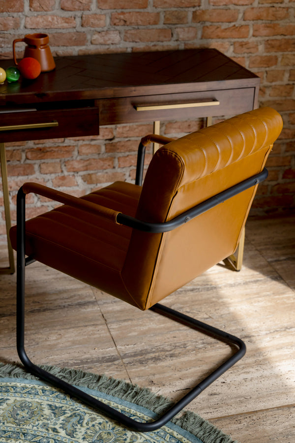 Fauteuil Stitched Cognac (set van 2)