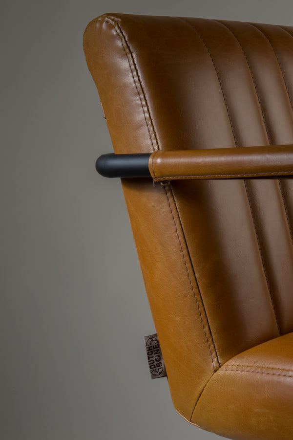 Fauteuil Stitched Cognac (set van 2)
