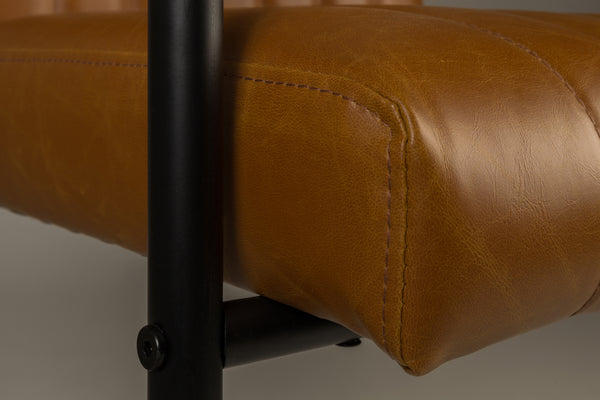 Fauteuil Stitched Cognac (set van 2)