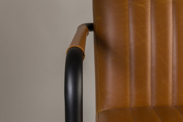 Fauteuil Stitched Cognac (set van 2)