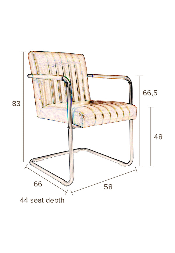 Fauteuil Stitched Donker Grijs (set van 2)